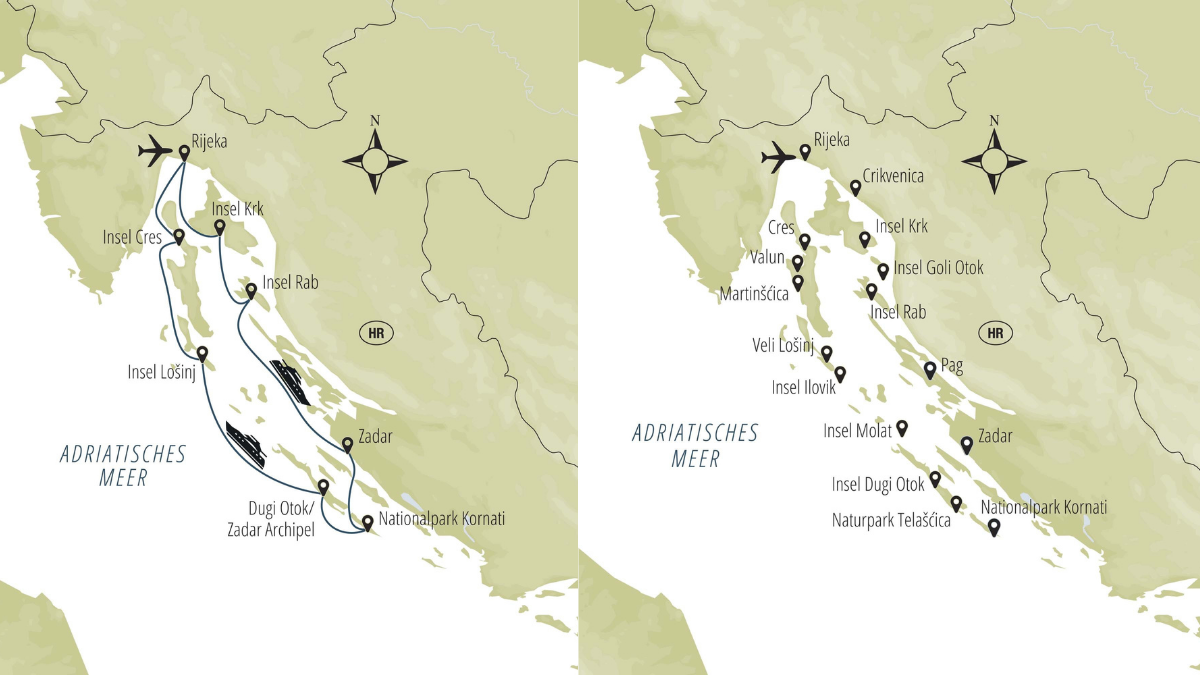 Route R1 und Route R7